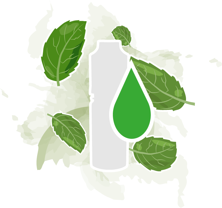 Green Leafs (Pfefferminz) - E-Zigaretten Liquid - 0 mg Nikotin