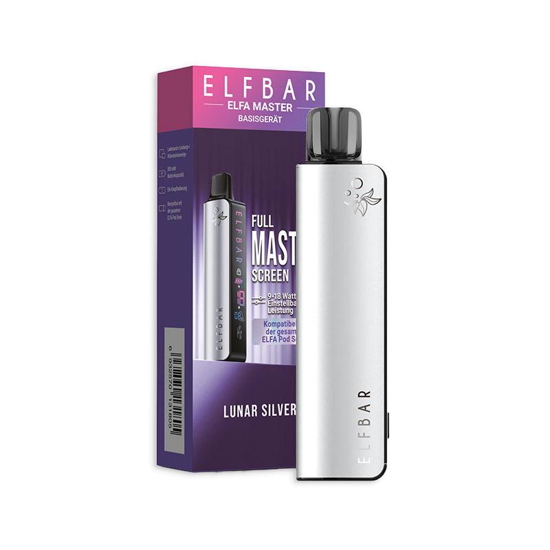 Elfbar Elfa Master Basisgerät - lunar silver mit Verpackung