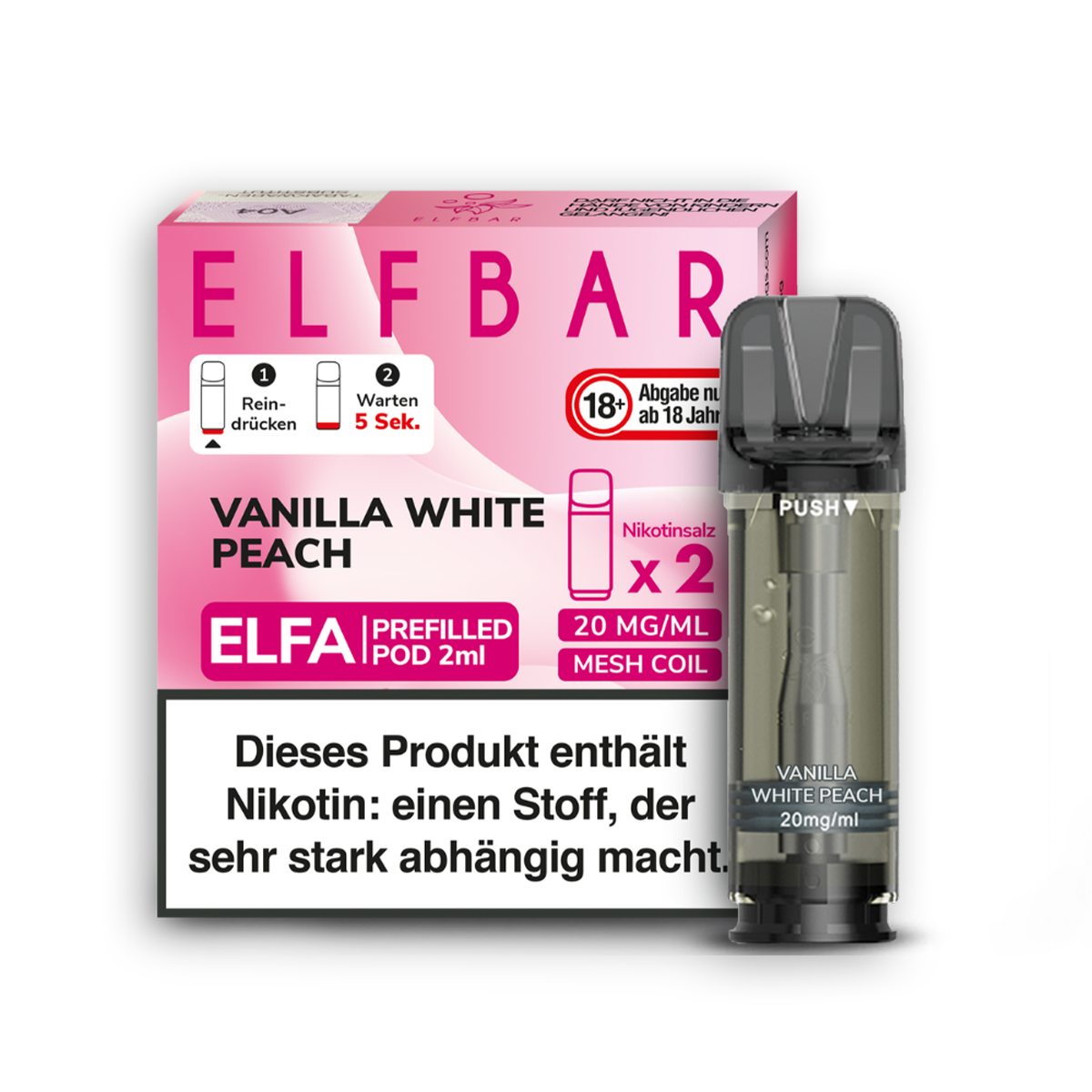 Elfbar Elfa Pod Vanilla White Peach 2er-pack