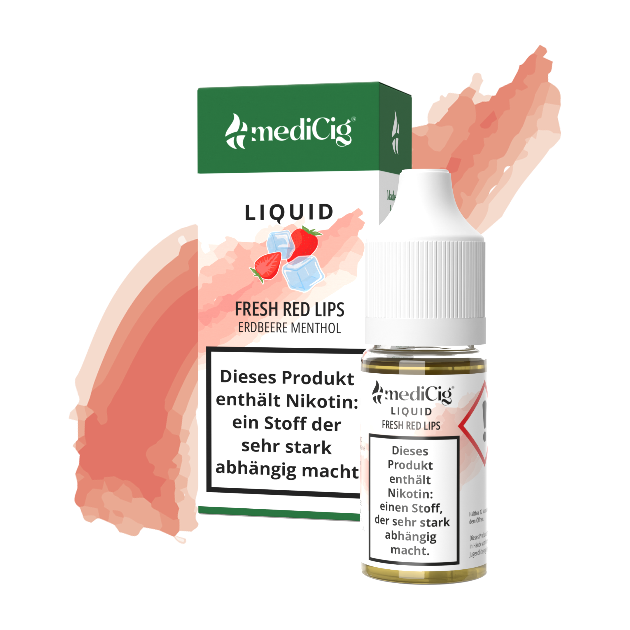 Fresh Red Lips (Erdbeere-Menthol) E-Zigaretten Liquid 0 mg Nikotin Fresh Red Lips (Erdbeere-Menthol) E-Zigaretten Liquid 0 mg Nikotin