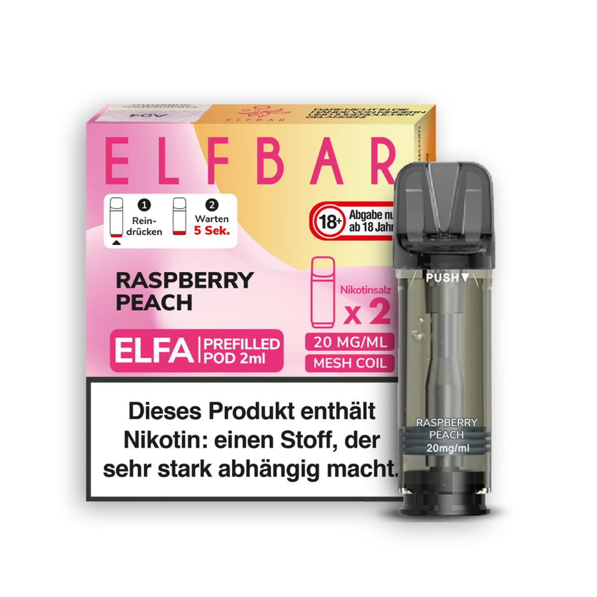 Elfbar Elfa Raspberry Peach Pods 2er Pack